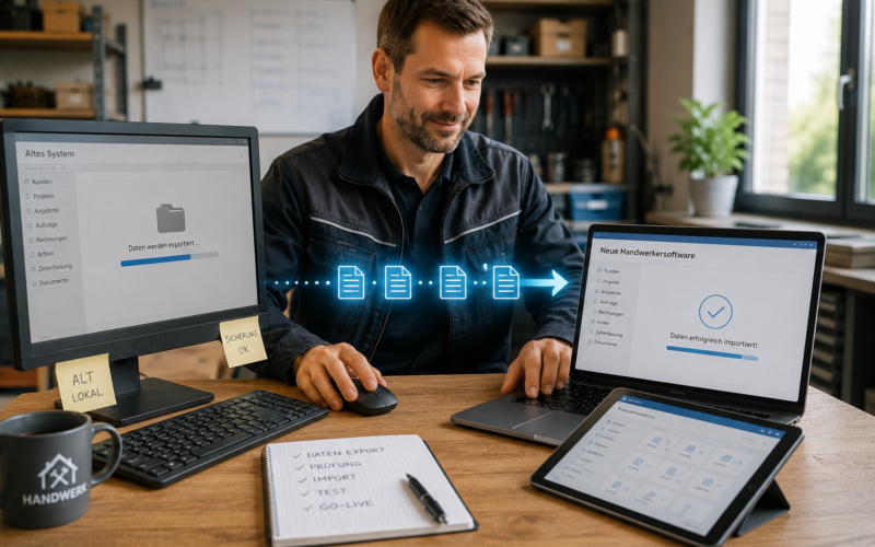 Handwerkersoftware wechseln: ohne Stillstand umsteigen