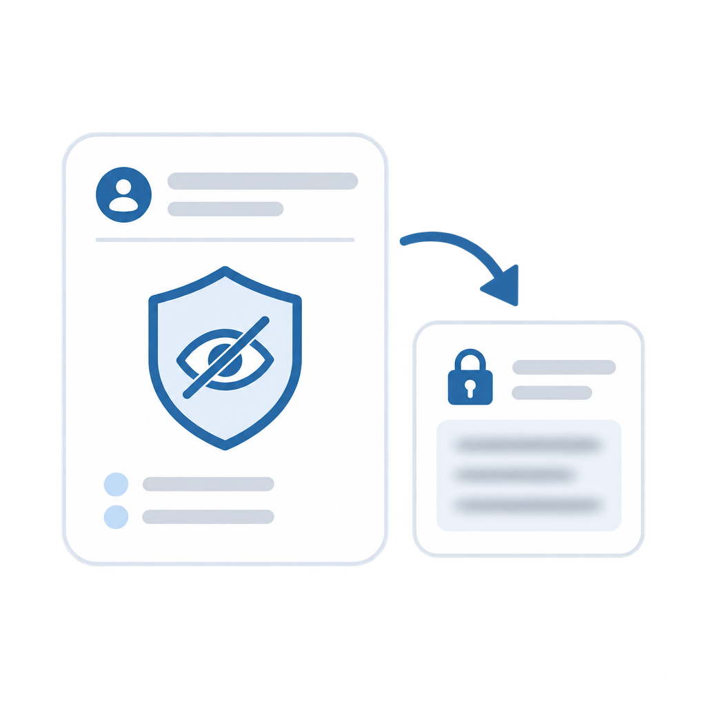 Schaubild: Aus einem Personaldatensatz entsteht eine anonymisierte, mit Schloss gesicherte Fassung