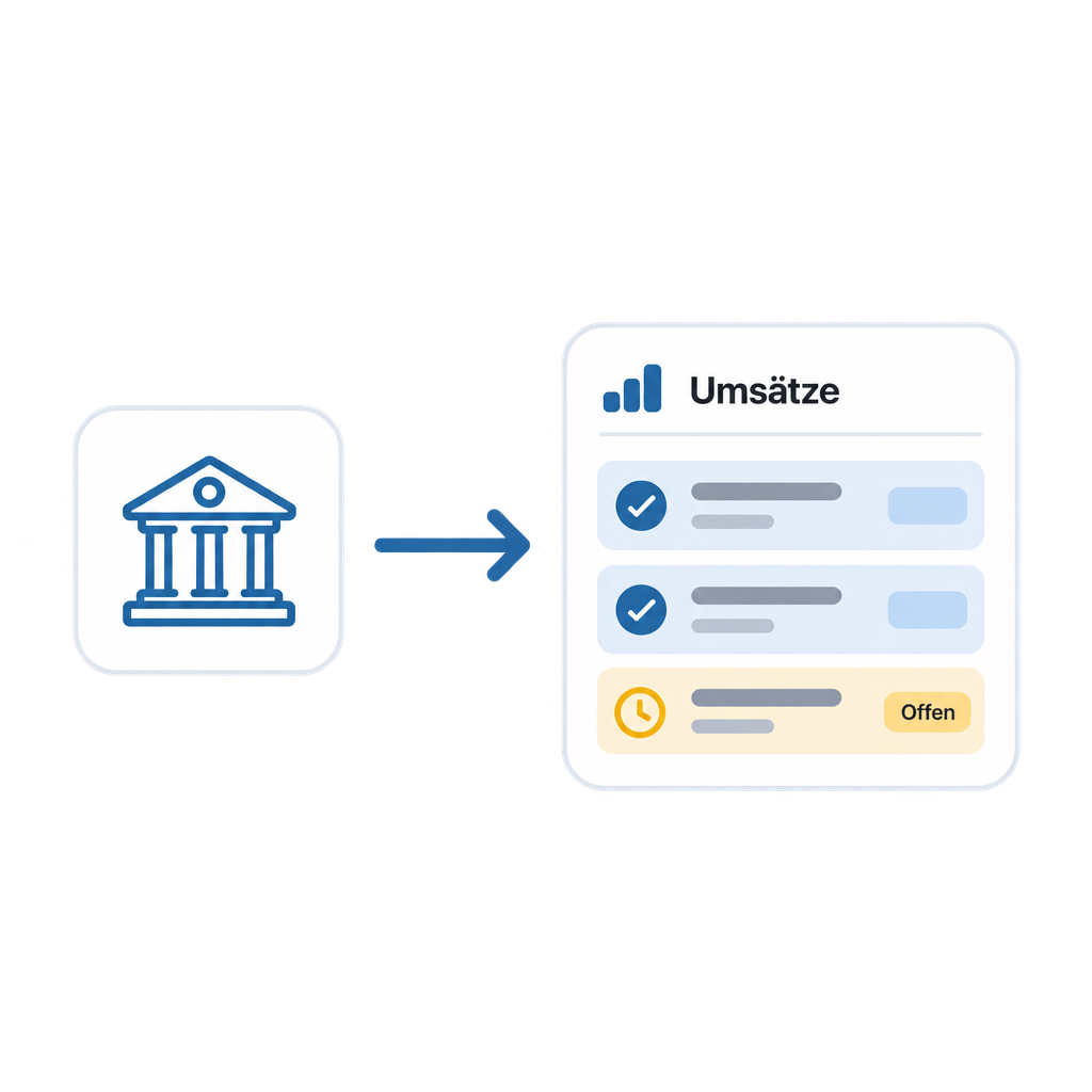 Bankumsatz mit automatischem Zuordnungsvorschlag