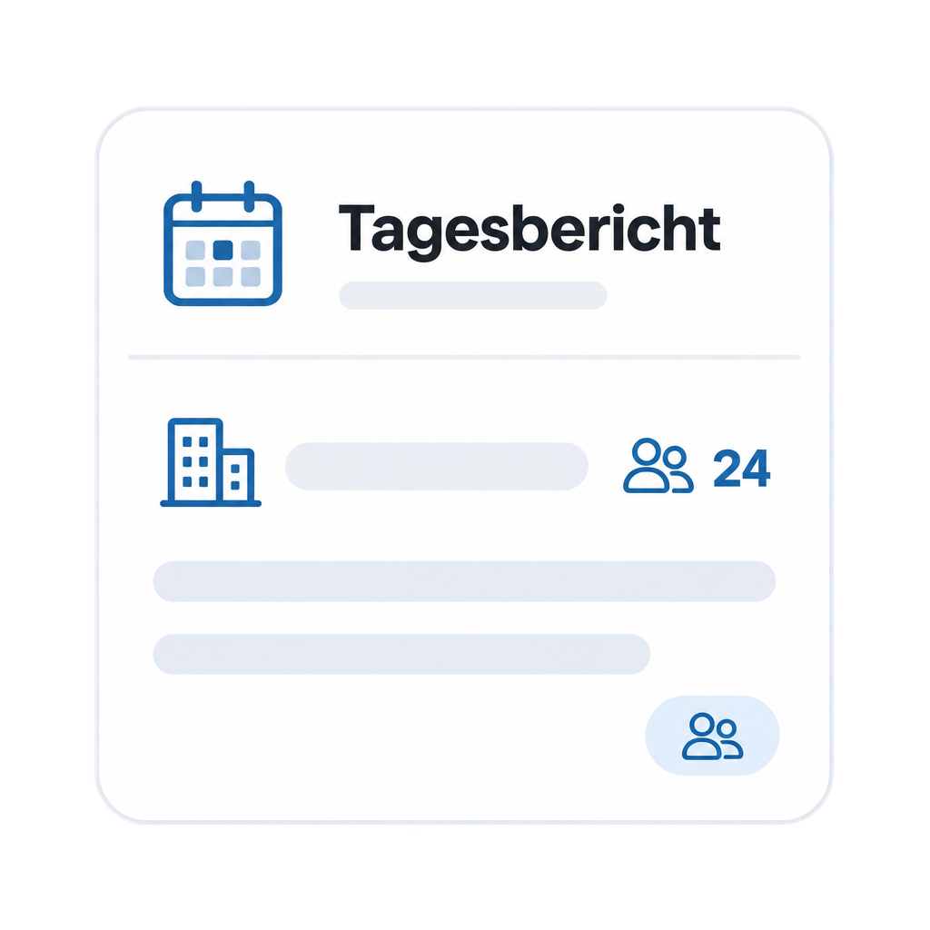 Bautagebuch mit Nachunternehmer vor Ort